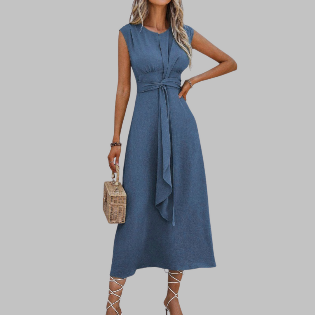 Ashcroft Elegant Sleeveless Round Neck Maxi Dress