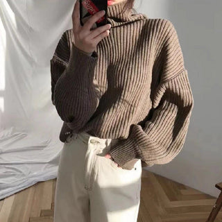 Cazel | Luxe Roll-Neck Jumper with Balloon Sleeves