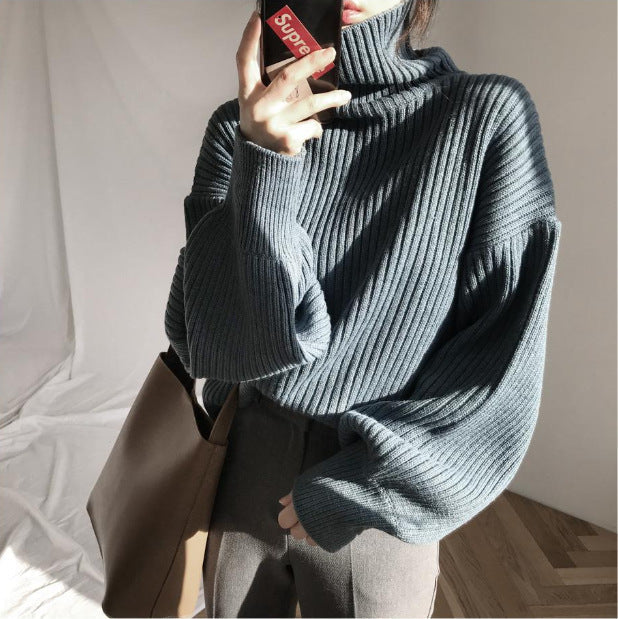 Cazel | Luxe Roll-Neck Jumper with Balloon Sleeves