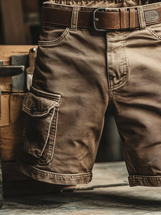 Cazel | Retro Multi-Pocket Cargo Shorts