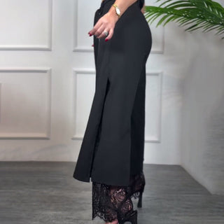 Ashcroft | Wide-Leg Trousers with Sheer Lace Panel