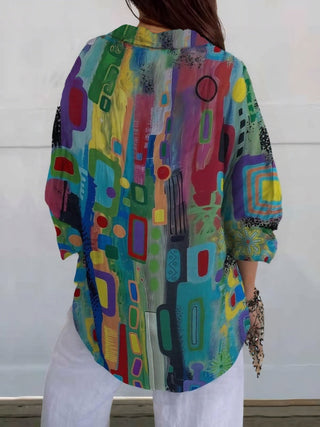 Ashcroft | Bold Geometric Print Shirt