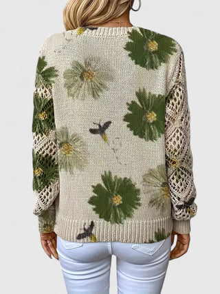 Bronwen | Floral Openwork Jumper