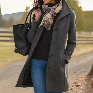 Brigitte | Tailored Single-Breasted Coat
