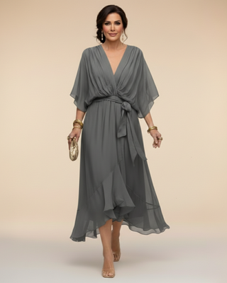 Sheila | Chiffon V-Neck Dress