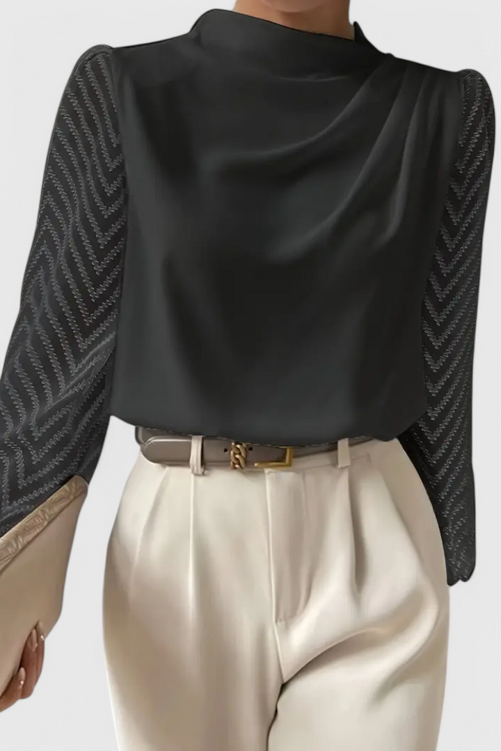 Zara | Sheer-Sleeve Blouse