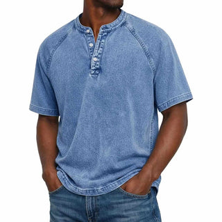 DONACCI Washed Denim Henley