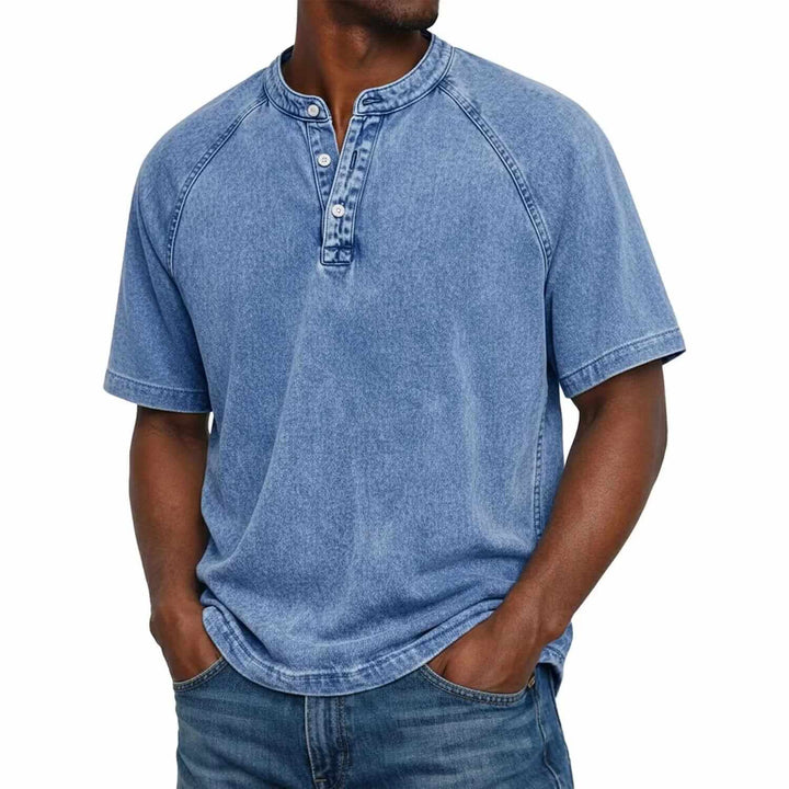 DONACCI Washed Denim Henley