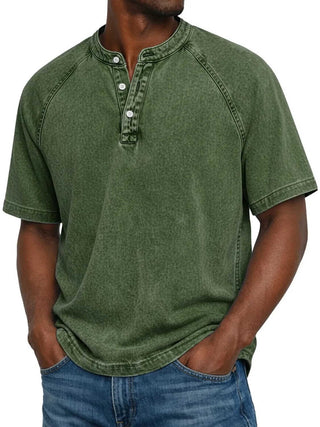 DONACCI Washed Denim Henley