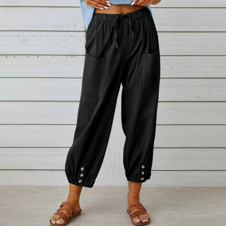 Ashcroft | Lidia Wide-Leg Cotton and Linen Trousers