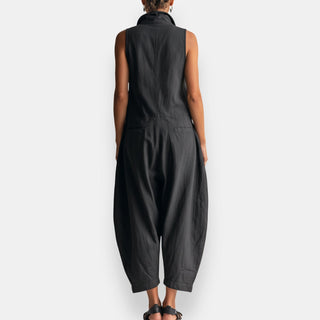 Ashcroft Sleeveless Cargo Jumpsuit with Collar – view 3