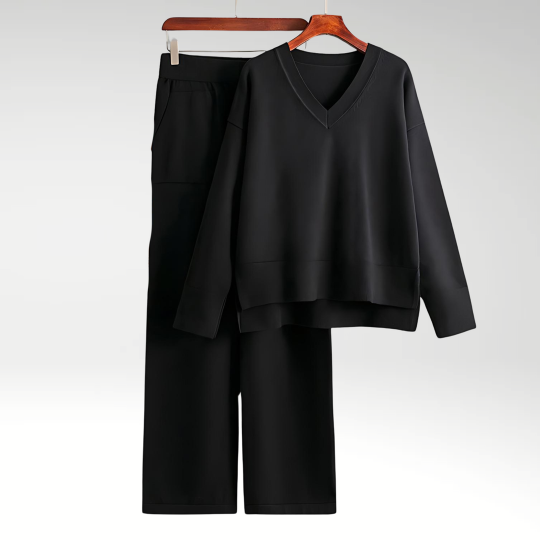 Cazel | Luxe V-Neck Two-Piece Set