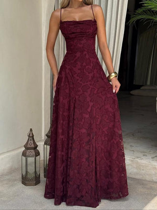 Ashcroft Backless Lace Pattern Long Evening Dress