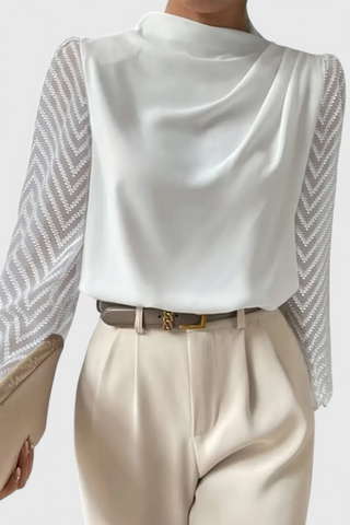 Zara | Sheer-Sleeve Blouse
