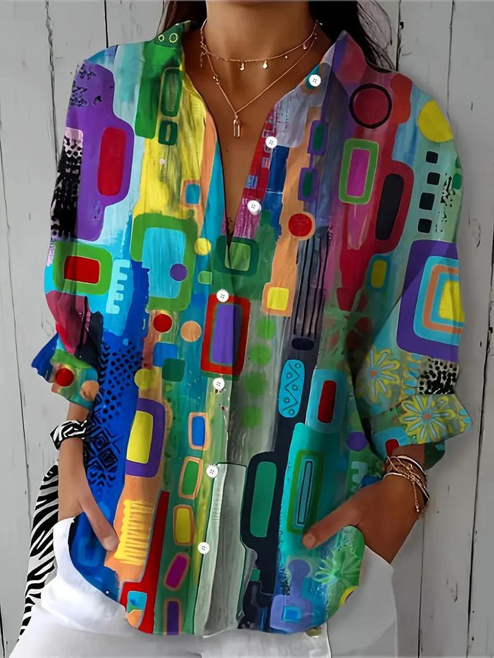 Ashcroft | Bold Geometric Print Shirt