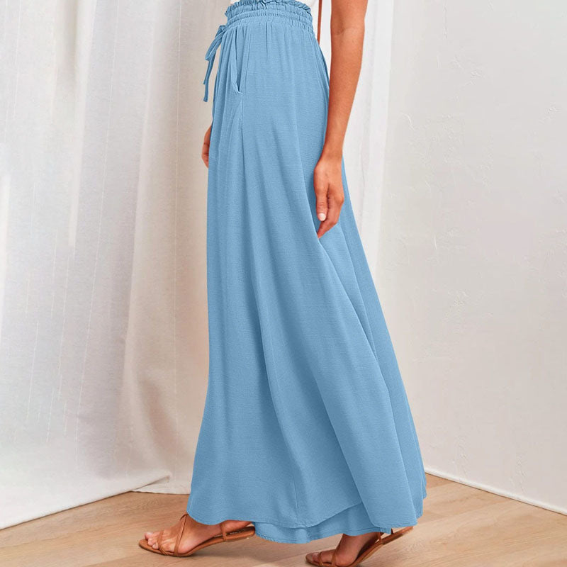 Wide-Leg Casual Trousers