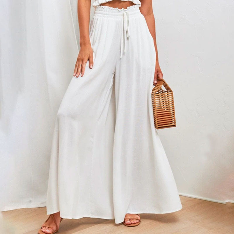 Wide-Leg Casual Trousers