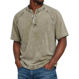 DONACCI Washed Denim Henley