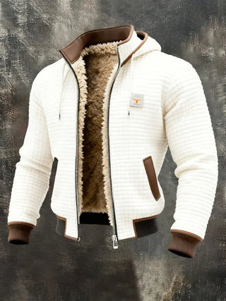 DONACCI Sherpa-Lined Waffle Jacket