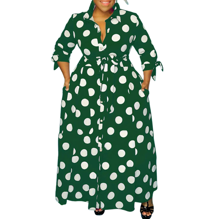 Ashcroft Stylish Polka Dot Shirt Dress with Belt – view 5