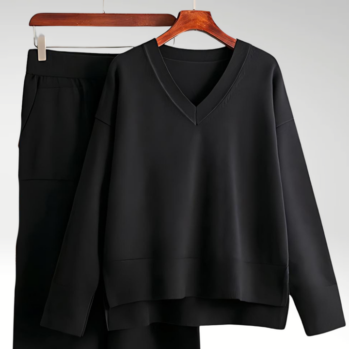 Cazel | Luxe V-Neck Two-Piece Set