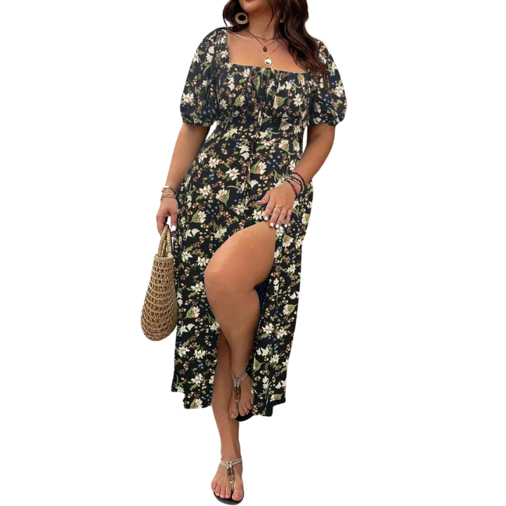 Ashcroft Trendy Plus Size Floral Print Dress – view 6