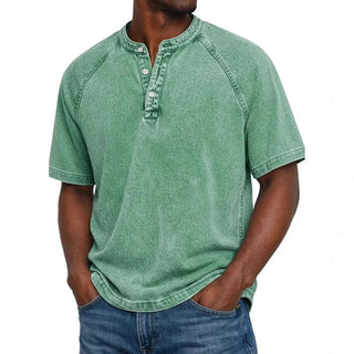 DONACCI Washed Denim Henley