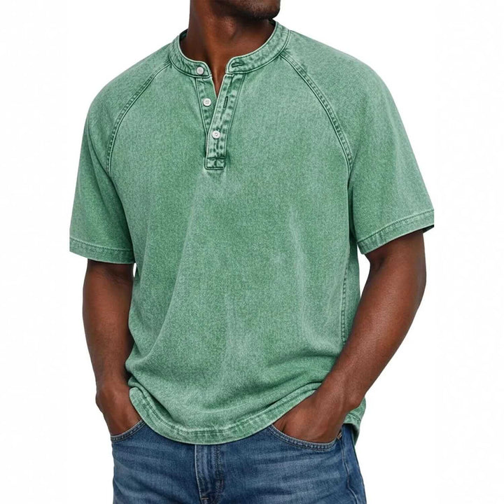 DONACCI Washed Denim Henley