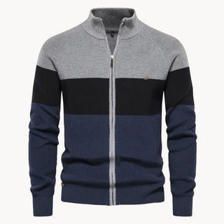 DONACCI Colorblock Zip Cardigan