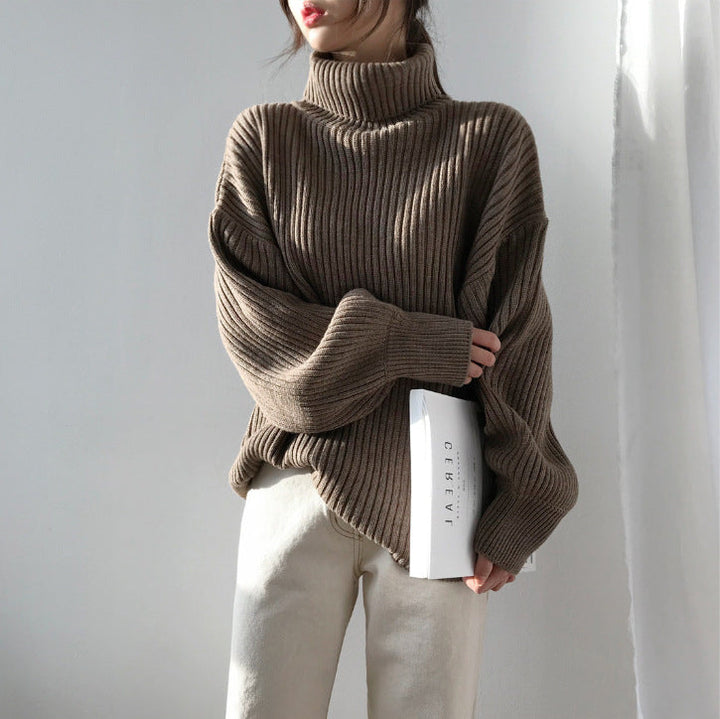 Cazel | Luxe Roll-Neck Jumper with Balloon Sleeves