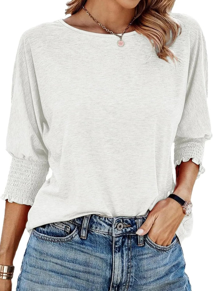 Ashcroft | Wilma Simple Crew-Neck Blouse