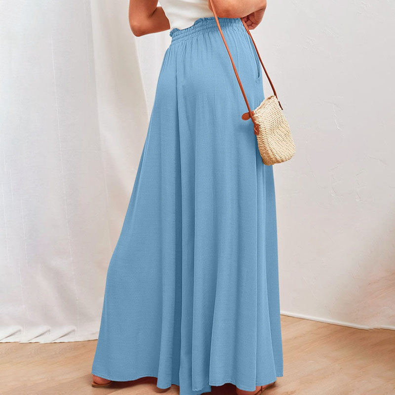 Wide-Leg Casual Trousers