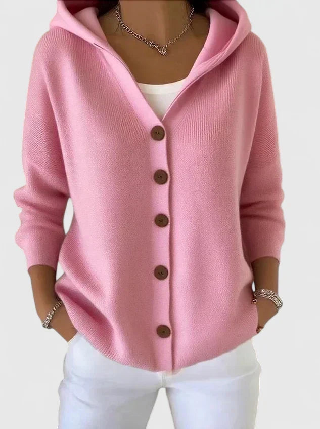 Selina | Hooded Button-Front Cardigan