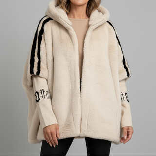 Regina | Striped-Sleeve Hooded Jacket