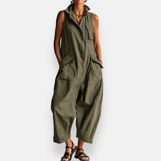 Ashcroft Sleeveless Cargo Jumpsuit with Collar – view 6