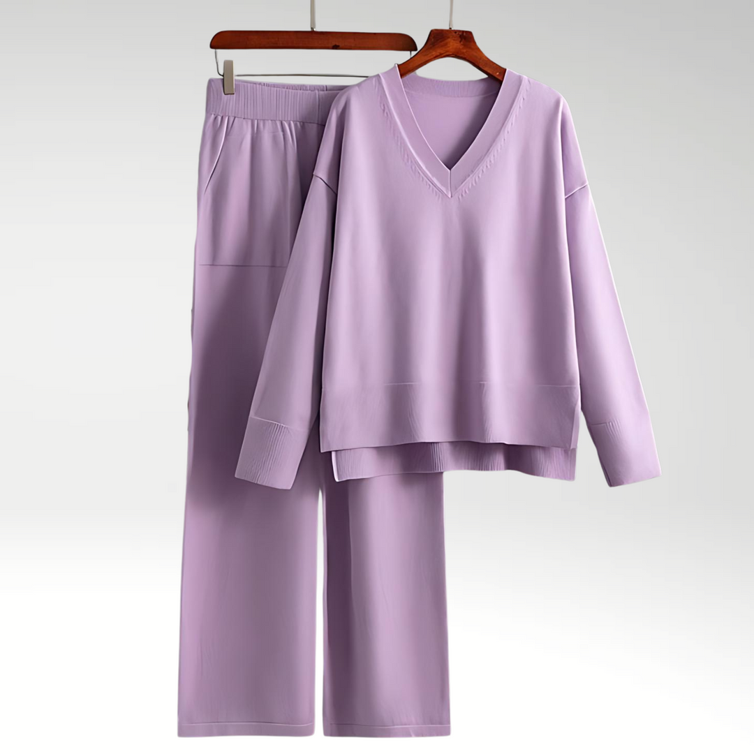 Cazel | Luxe V-Neck Two-Piece Set