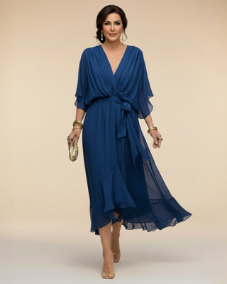 Sheila | Chiffon V-Neck Dress