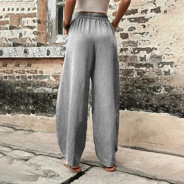 Wide-Leg Casual Trousers