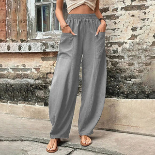 Wide-Leg Casual Trousers