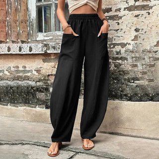 Wide-Leg Casual Trousers