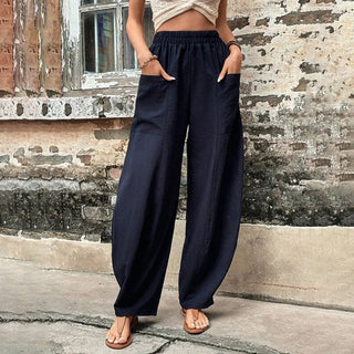 Wide-Leg Casual Trousers