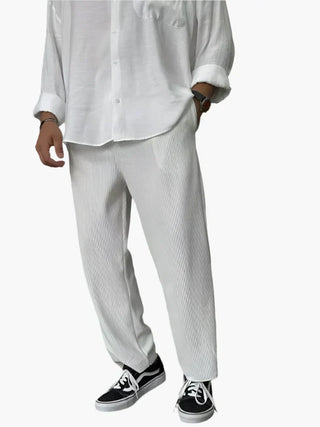 Ashcroft | Men's Relaxed Fit Pleated Trousers – Elegant Everyday & Business Look