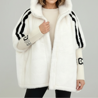 Regina | Striped-Sleeve Hooded Jacket