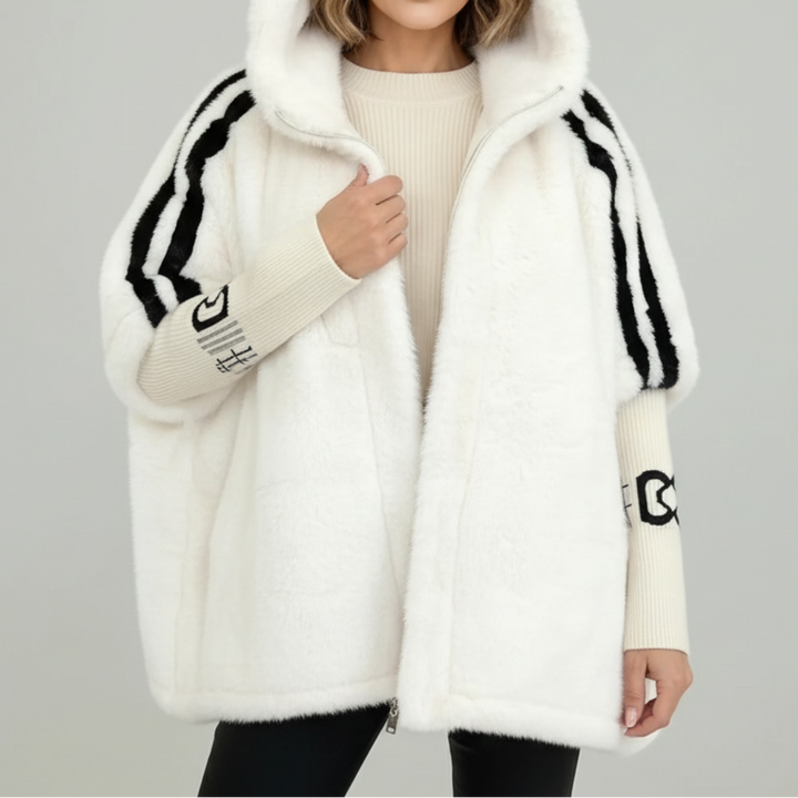 Regina | Striped-Sleeve Hooded Jacket