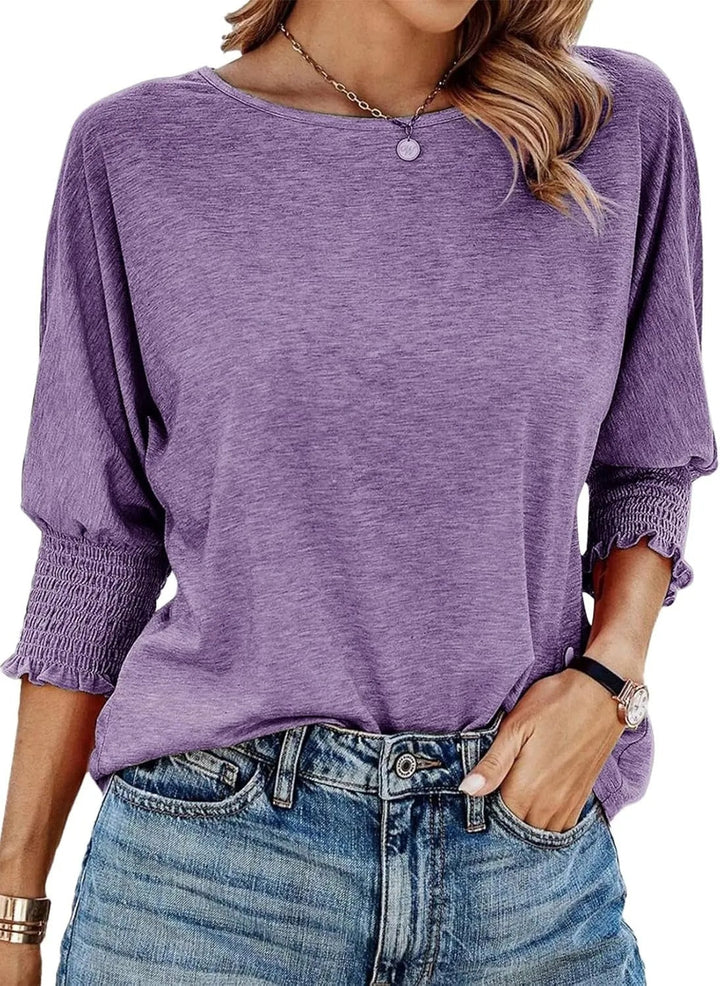 Ashcroft | Wilma Simple Crew-Neck Blouse