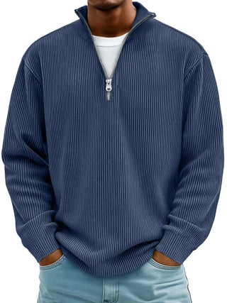 DONACCI Ribbed Zip Sweater