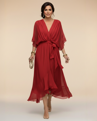 Sheila | Chiffon V-Neck Dress