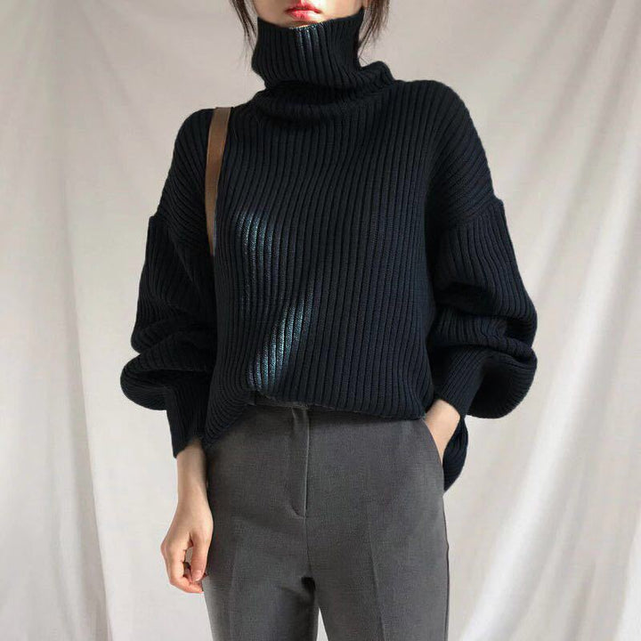 Cazel | Luxe Roll-Neck Jumper with Balloon Sleeves
