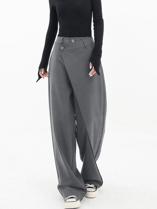 Ashcroft | Asymmetric Waist Baggy Trousers