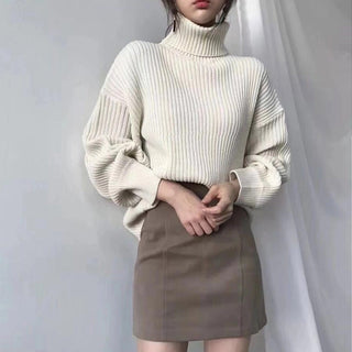 Cazel | Luxe Roll-Neck Jumper with Balloon Sleeves